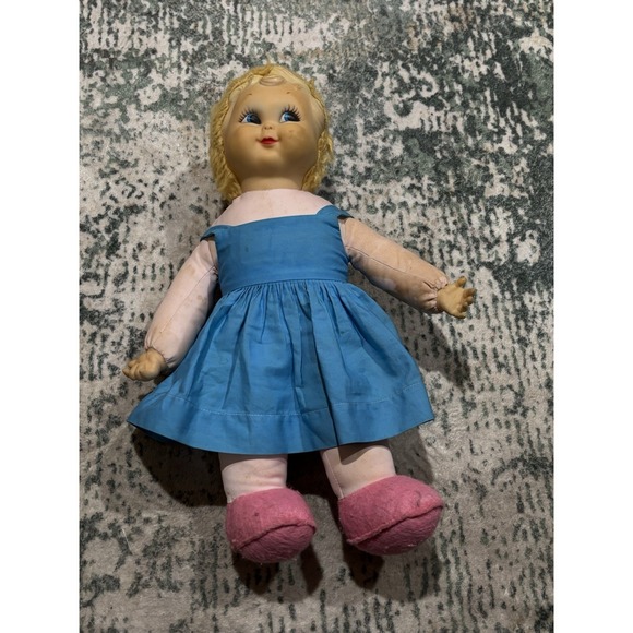 1950s Musical Rubber Face Doll